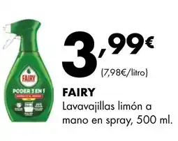 Supermercados Lupa FAIRY Lavavajillas limón a mano en spray oferta