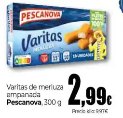 Unide Supermercados PESCANOVA Varitas de merluza empanada oferta