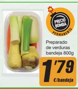 Economy Cash Preparado de verduras bandeja oferta