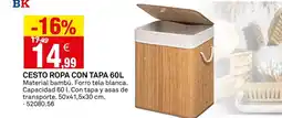 Bricoking Cesto ropa con tapa oferta
