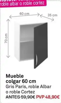 Bricoking Mueble colgar 60 cm oferta