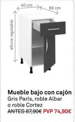Bricoking Mueble bajo con cajón oferta