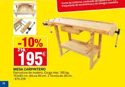 Bricoking Mesa carpintero oferta