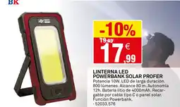 Bricoking Linterna led powerbank solar profer oferta