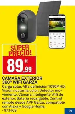Bricoking GARZA Camara exterior 360° wifi oferta