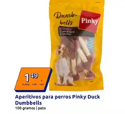 Action Aperitivos para perros Pinky Duck Dumbbells oferta