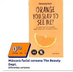 Action Máscara facial coreana The Beauty Dept. oferta