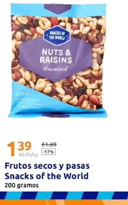 Action Frutos secos y pasas Snacks of the World oferta
