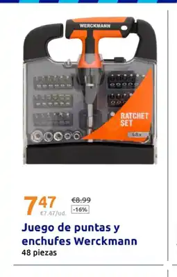 Action Juego de puntas y enchufes Werckmann oferta
