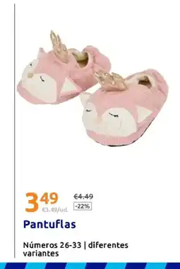 Action Pantuflas oferta