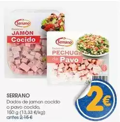 Supermercados Plaza Serrano - dados de jamon cocido o pavo cocido oferta