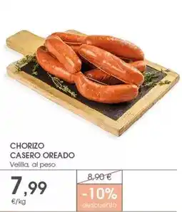Supermercados Plaza Velilla - chorizo casero oreado oferta