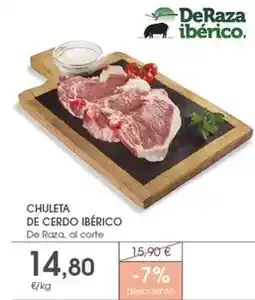 Supermercados Plaza Deraza - chuleta de cerdo ibérico oferta