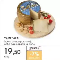 Supermercados Plaza Campoerial - queso curado puro oveja leche pasteurizada, al corte oferta