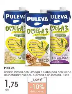 Supermercados Plaza Puleva - bebida lactea con omega 3 elaborada con leche desnatada y nueces oferta