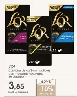 Supermercados Plaza L'or - capsulas de cafe compatibles con maquinas nespresso oferta