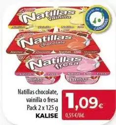 Spar Tenerife Kalise - natillas chocolate, vainilla o fresa oferta