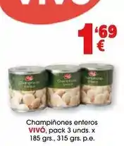 TOP Cash & Carry Vivó - champiñones enteros oferta
