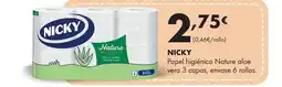 Supermercados Lupa Nicky - papel higiénico nature aloe vera 3 capas oferta
