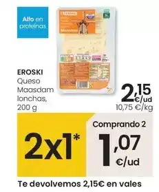 Eroski - queso maasdam lonchas