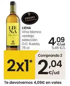 Eroski Liena - vino blanco verdejo selección d.o. rueda oferta