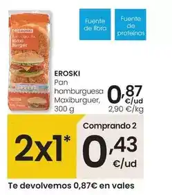 Eroski Eroski - pan hamburguesa maxiburguer oferta