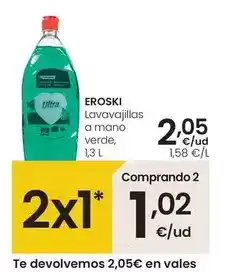 Eroski Eroski - lavavajillas a mano verde oferta