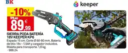 Bricoking KEEPER Sierra poda batería 18v kp6 oferta