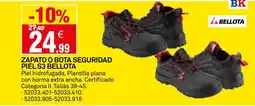 Bricoking BELLOTA Zapato o bota seguridad piel s3 oferta