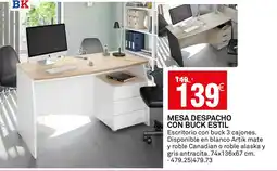 Bricoking Mesa despacho con buck estil oferta