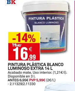 Bricoking Pintura plástica blanco luminoso extra oferta