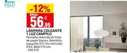 Bricoking Lámpara colgante 1 luz campilo oferta