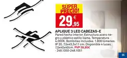 Bricoking Aplique 3 led cabezas-e oferta