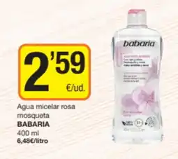 Economy Cash BABARIA Agua micelar rosa mosqueta oferta
