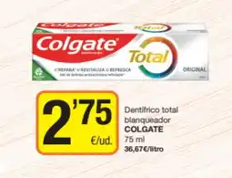 Economy Cash COLGATE Dentifrico total blanqueador oferta