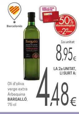 Valvi Supermercats BARGALLÓ Oli d'oliva verge extra Arbequina oferta