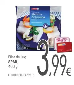 Valvi Supermercats SPAR Filet de lluç oferta