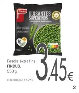 Valvi Supermercats FINDUS Pèsols extra fins oferta