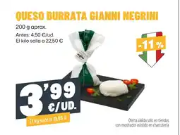AhorraMas Queso burrata gianni negrini oferta
