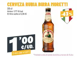 AhorraMas BIRRA MORETTI Cerveza rubia oferta