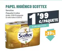 AhorraMas SCOTTEX Papel higiénico oferta