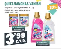 AhorraMas VANISH Quitamanchas oferta