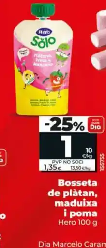 Maxi Dia HERO Bosseta de plàtan, maduixa i poma oferta