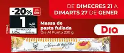 Maxi Dia DIA AL PUNTO Massa de pasta fullada oferta