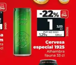 Maxi Dia ALHAMBRA Cervesa especial 1925 oferta