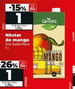 Maxi Dia DIA SABORFERA Néctar de mango oferta