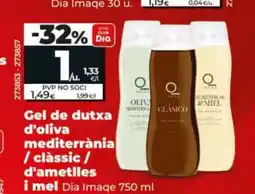 Maxi Dia DIA IMAQE Gel de dutxa d'oliva mediterrània / clàssic / d'ametlles i mel oferta