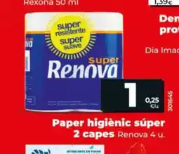 Maxi Dia RENOVA Paper higiènic súper 2 capes oferta