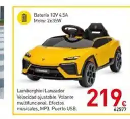 Mi Bricolaje Lamborghini Lanzador Velocidad ajustable. Volante multifuncional. Efectos musicales, MP3. Puerto USB. oferta