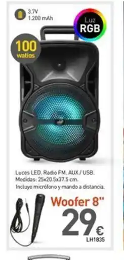Mi Bricolaje Luces LED. Radio FM. AUX/USB. oferta